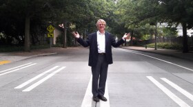 Steve Moddemeyer on Brooklyn Avenue in Seattle's U-District.