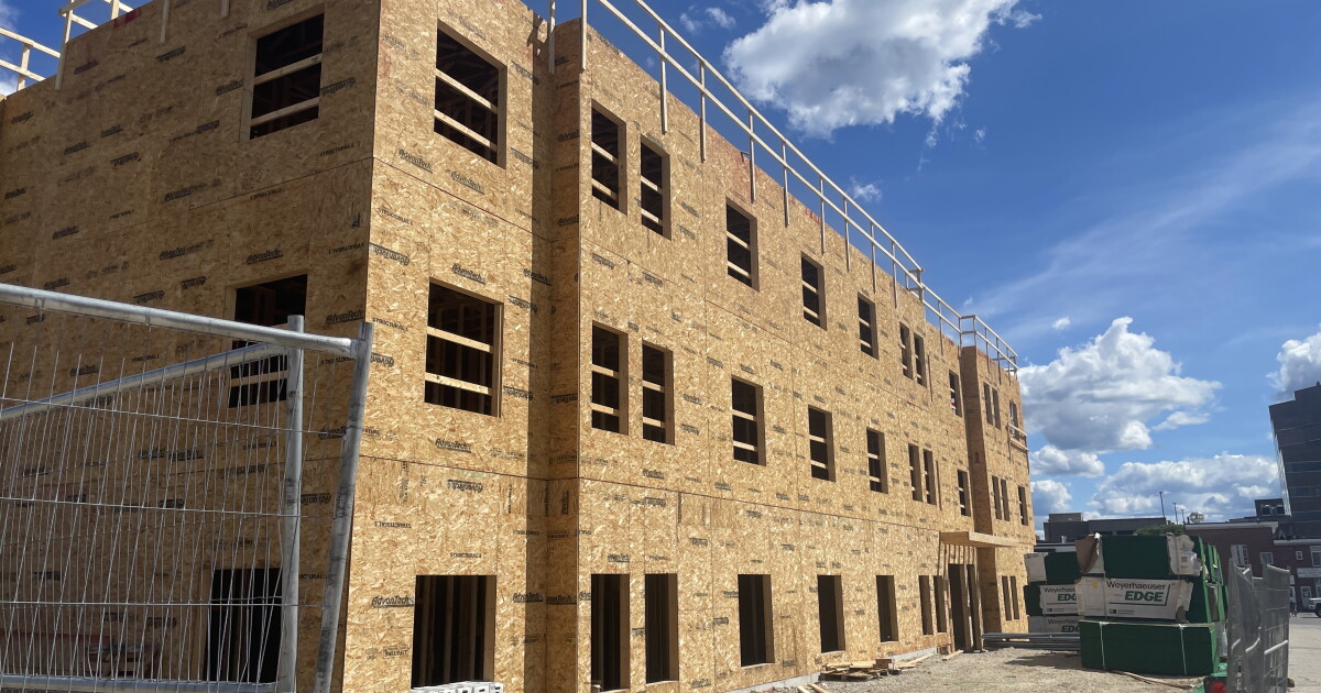 New affordable housing development under construction in downtown Manchester