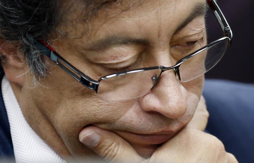 Colombian presidential front-runner and former Marxist guerrilla, Sen. Gustavo Petro