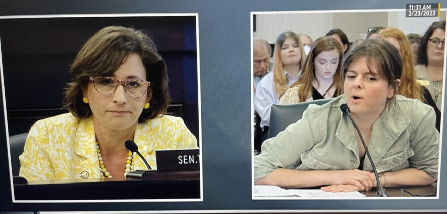 Left to right- Smithfield Senator Lindsey Tichenor-Advocacy Director Kentucky ACLU-Kate Miller
