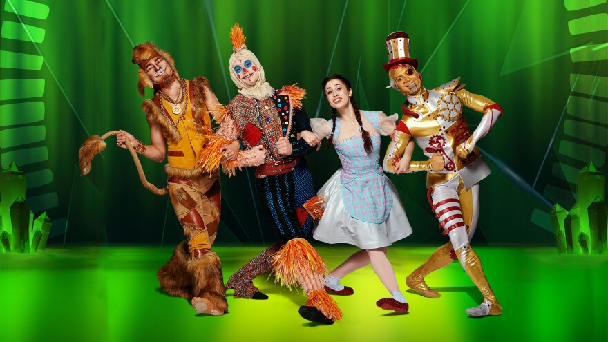 Kansas City Ballet dancers Amanda DeVenuta, Liang Fu, James Kirby Rogers and Lamin Pereira in Septime Webre's "The Wizard of Oz."