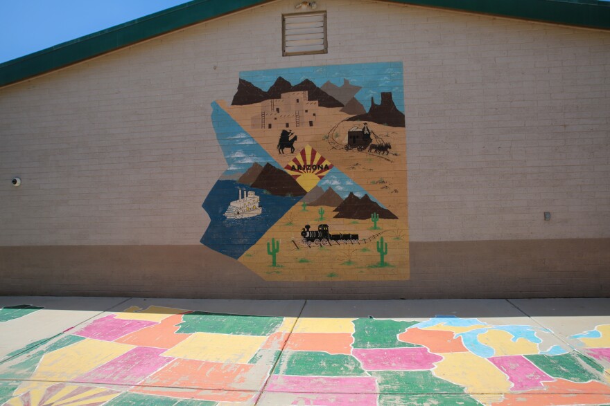 Mural artwork at Wellton Elementary School.