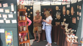 Michael Terra in his booth at last year's LowerTown Fest