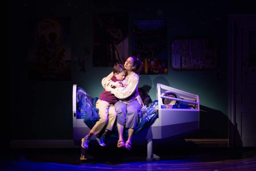 Max Voehl (Auggie) and Alison Luff (Isabel) in A.R.T.'s world-premiere production of "Wonder." (Courtesy of Evgenia Eliseeva)