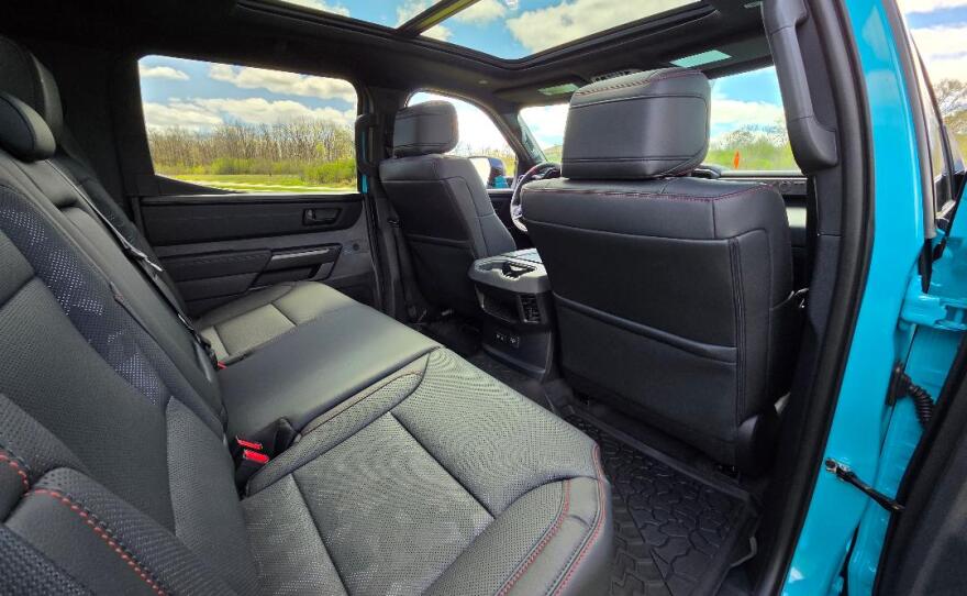2026 Toyota Tundra I-Force Max TRD Pro 5.5 4X4 rear seat and sunroof