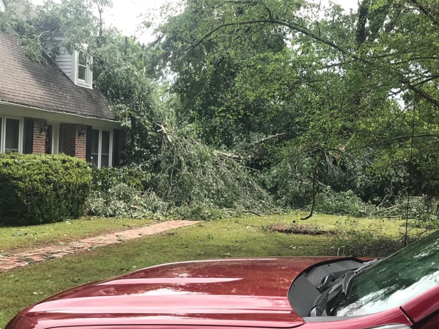 Destruction in Givhans in Dorchester County following deadly storms