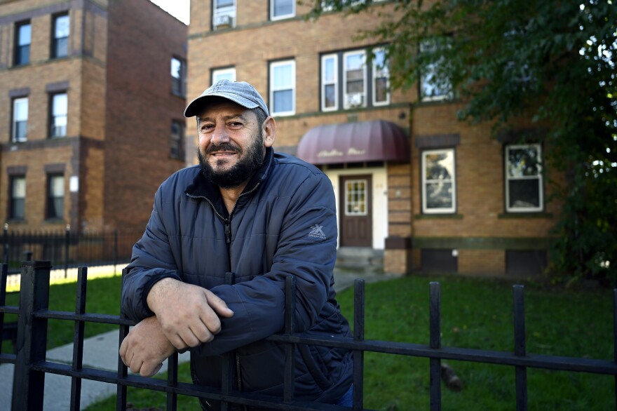 &#13;Murat Feratovic has worked with New Haven Based resettlement agency IRIS since 2009. He welcomed refugees from Afghanistan a few days ago. He's a mid-sized landlord in Hartford with 35 units and he is happy to work with agencies in this larger effort to welcome new Americans. November 08, 2021 in Hartford, Connecticut.