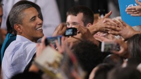 President Barack Obama greets supporters at a campaign rally at Ohio State University on May 5, 2012 in Columbus, Ohio. The rally officially kicked off the president's 2012 campaign for reelection.
