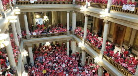 Teachers and public education advocates have hosted massive rallies at the statehouse in recent years to push lawmakers to take action on teacher pay, something Gov. Eric Holcomb has insisted will be addressed statewide in 2021.