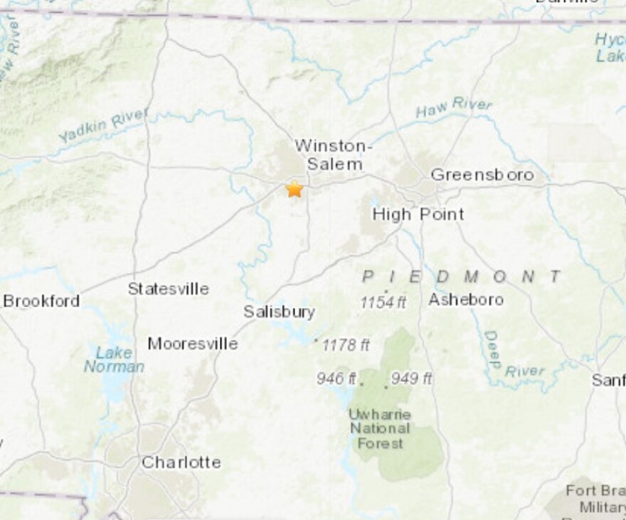 A second earthquake in a week struck central North Carolina.