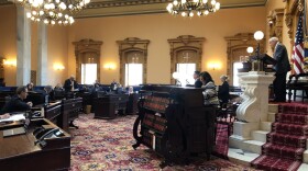 Ohio Senate meets for session on March 8, 2022.