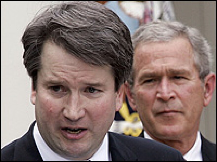Brett Kavanaugh with President Bush after he was confirmed by the Senate as a judge on the U.S. Circuit Court of Appeals for the District of Columbia in June 2006.