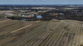 Farmland for a blocked solar development sits Tuesday, March 10, 2026, in Canfield, Ohio.