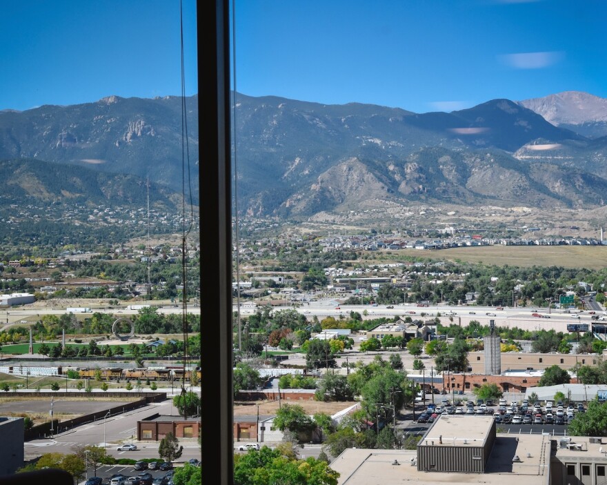 Vista from downtown Colorado Springs