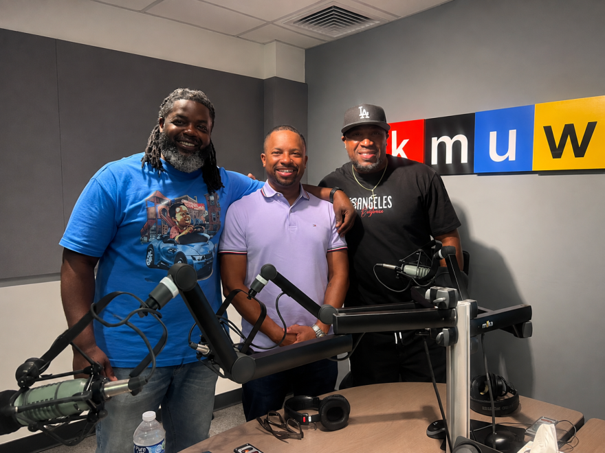 L-R Jack Spires, Cortney Holloway, founders of The Brotherhood Project and Essex Sims, guest speaker on Saturday, August 29th.