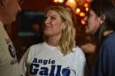 Angie Gallo smiles after securing the win over fellow board member Alicia Farrant in Tuesday’s election.