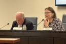 Ward 7 Council member Mollie Ward speaks at the Bloomington City Council committee of the whole meeting Monday night.