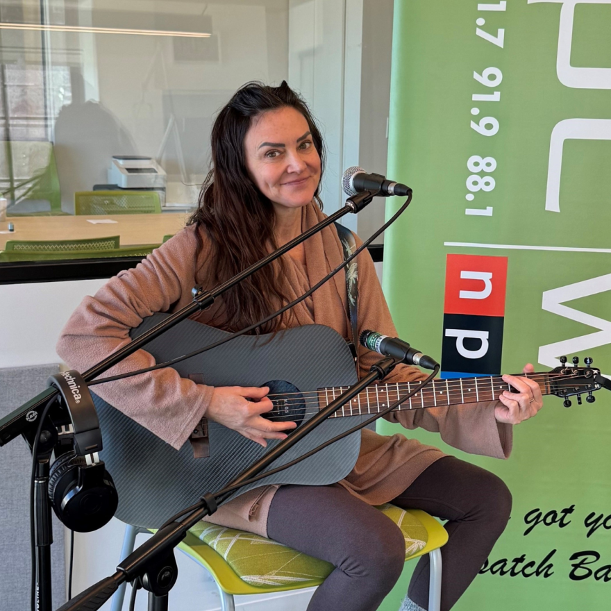 Photo of Shannon Runyon in the KPCW studio