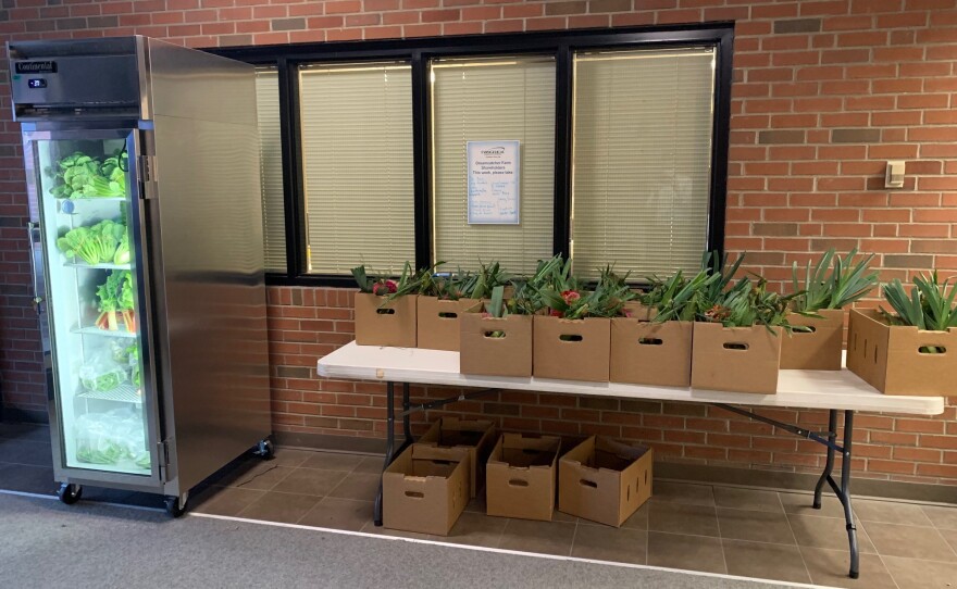 Evangelical Community Hospital employee CSA share distribution and pick-up site within the hospital.