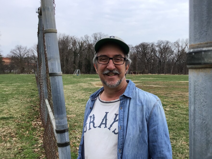 Sportswriter Charlie Vascellaro tracked down this historic Negro Leagues ball field at Druid Hill Park (photo credit: Aaron Henkin / WYPR)