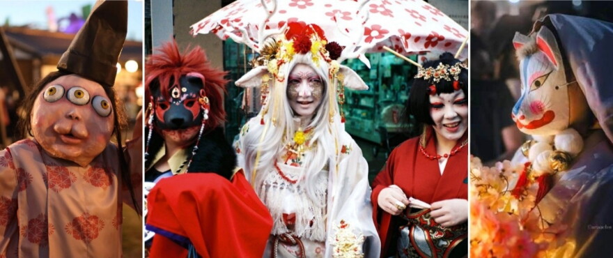 Costumed spirits gathered and ready to "cause pandemonium" for Night of the Yokai in Japan