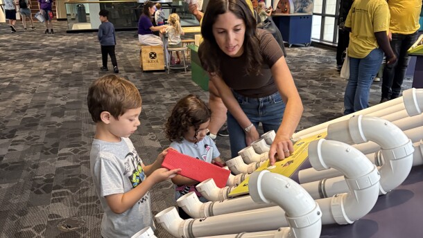 Gabrielle Castellano and her children, 6-year-old Jameson and 3-year-old Maya,