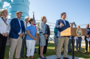 Florida Governor Ron DeSantis speaking in the Keys.