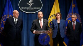 Alex Azar speaks at press conference