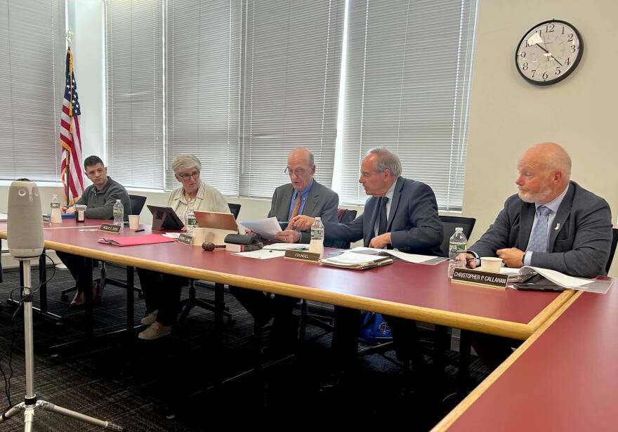 The Rhode Island Ethics Commission meets on Tuesday, May 21, 2025. The panel voted unanimously to formally begin a review of two proposed changes to state ethics rules governing gifts to public officials.