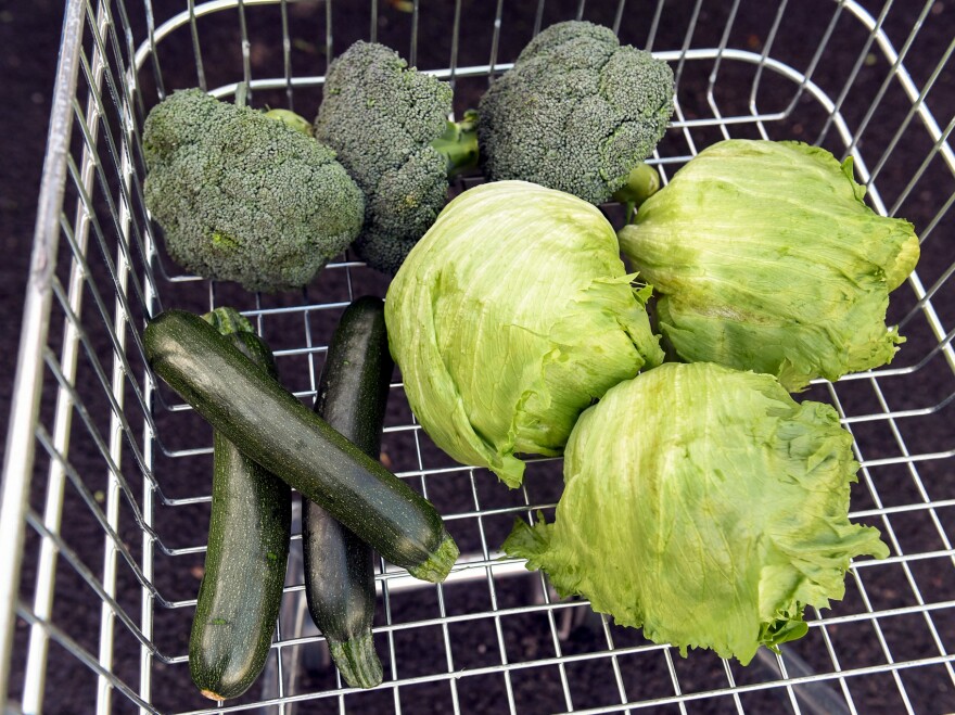 Vegetables were rationed at supermarkets in the U.K. due to poor weather conditions in Europe. Here, lettuce, broccoli and zucchini were rationed at a Tesco store in London.