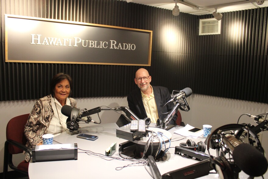 HPR's Catherine Cruz with A. Kam Napier.