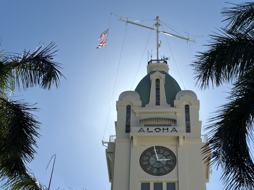 The Aloha Tower is seen in Honolulu in this photo from October 2026. 