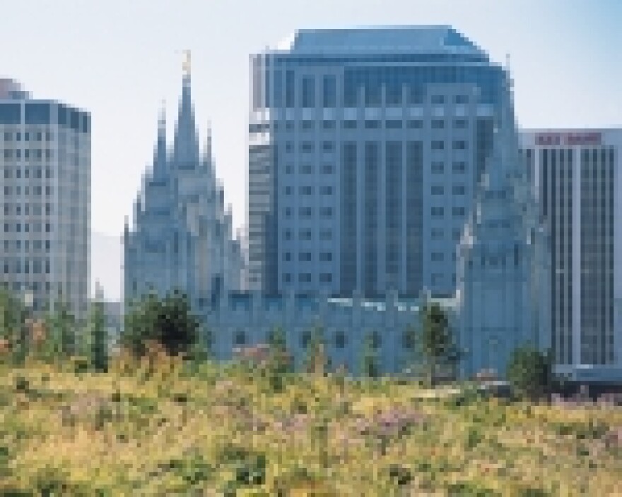 The Mormon temple in downtown Salt Lake City.