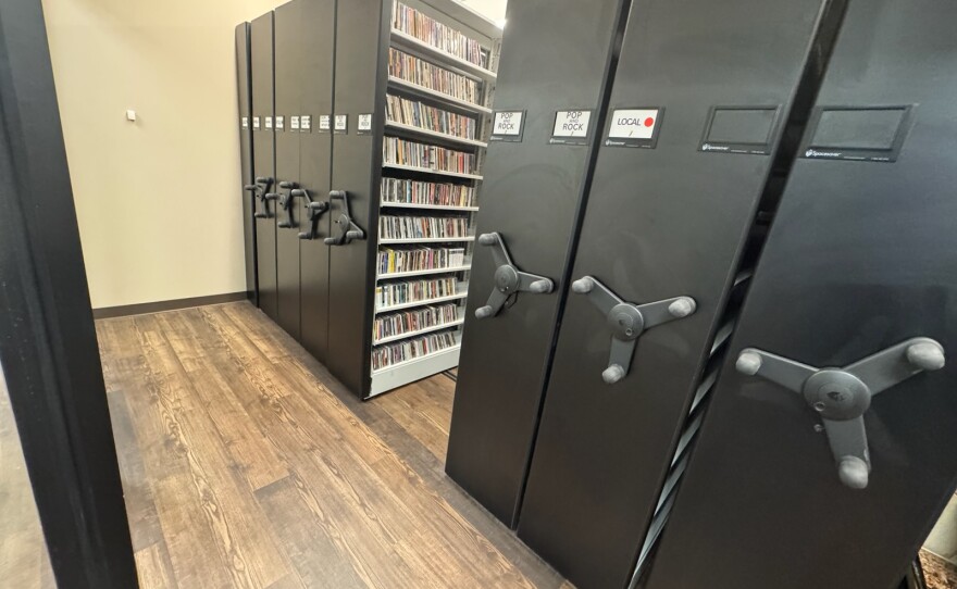 The Duffee Brothers Music Library is designed to hold over 50,000 CDs - while other stations run their playlists entirely digitally, our hosts prefer to spin CDs, vinyl and even cassette tapes.