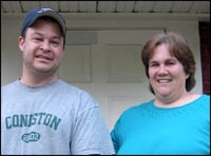 Croydon School Board members George Caccavaro and Carol Marsh. Marsh attended the school, as did her daughter.
