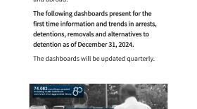 A screenshot from the U.S. Immigration and Customs Enforcement statistics website that WMRA was directed to after requesting a spreadsheet from 2025 with details about where ICE arrested people and what criminal convictions were on their records.
