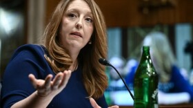 Dr. Casey Means, nominee for surgeon general, testifies during a confirmation hearing Wednesday before the Senate Health, Education, Labor and Pensions Committee.