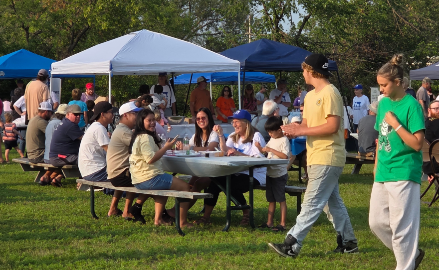 Families and friends gathered July 29, 2025, at Nymore Park for a free community picnic hosted by the city of Bemidji and the Headwaters Regional Development Commission.