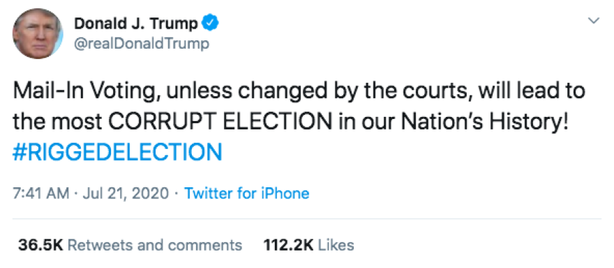 President Trump's tweet Tuesday morning was poorly marked as WKRC-TV's Facebook question of the day.