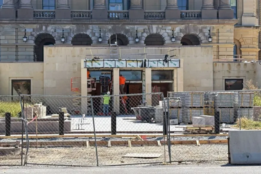A new secure entrance on the north side of the Illinois Capitol is under construction. The Capitol architect’s office says construction should be done this winter, five years after it began.