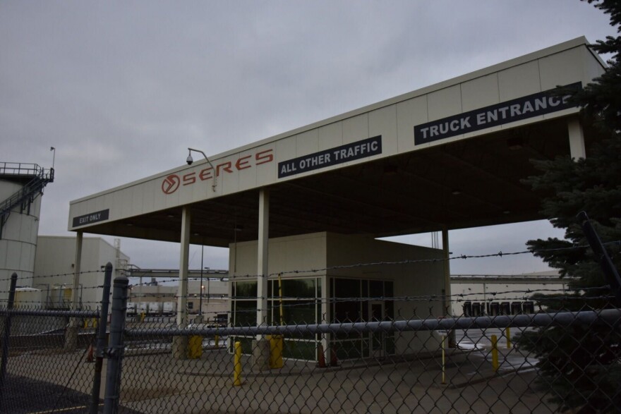 An entrance at the former AM General assembly plant in Mishawaka where Electric last Mile Solutions plans to take over.