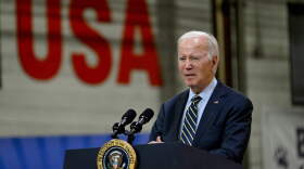 U.S. President Joe Biden delivers remarks on his "Bidenomics" economic agenda and his Investing in America agenda at an Amtrak facility in New Castle County, Delaware, on November 6, 2023.(Photo by ANDREW CABALLERO-REYNOLDS/AFP via Getty Images)