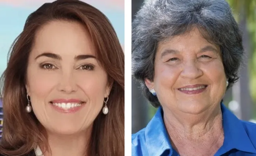Republican Deborah Adeimy, left, and Democrat Lois Frankel are running for Congress in Donald Trump’s district.