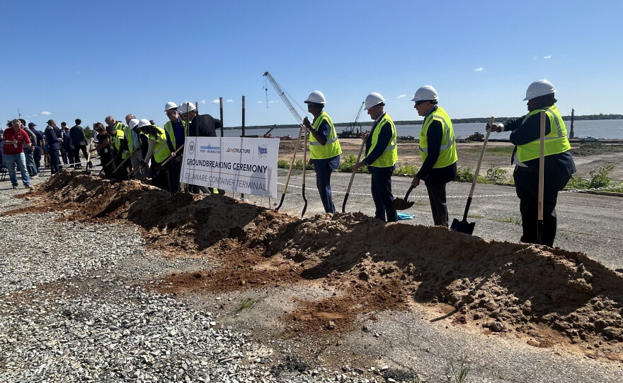 Lawmakers gather for the Edgemoor groundbreaking.
