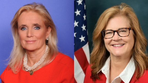 U.S. Rep. Debbie Dingell (left) and her challenger for the 6th Congressional District, Heather Smiley.