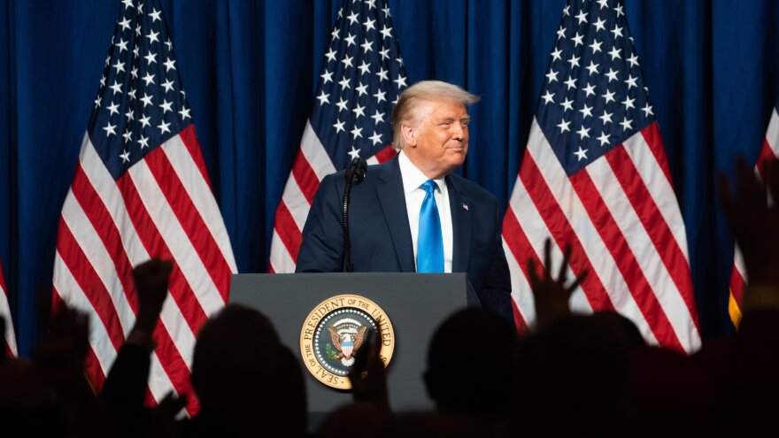 President Trump delivered lengthy remarks to delegates gathered in Charlotte, N.C., on the first day of the Republican National Convention.