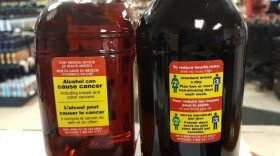 Warning labels like these tested by the Canadian government could warn Americans of the links between drinking and cancer.