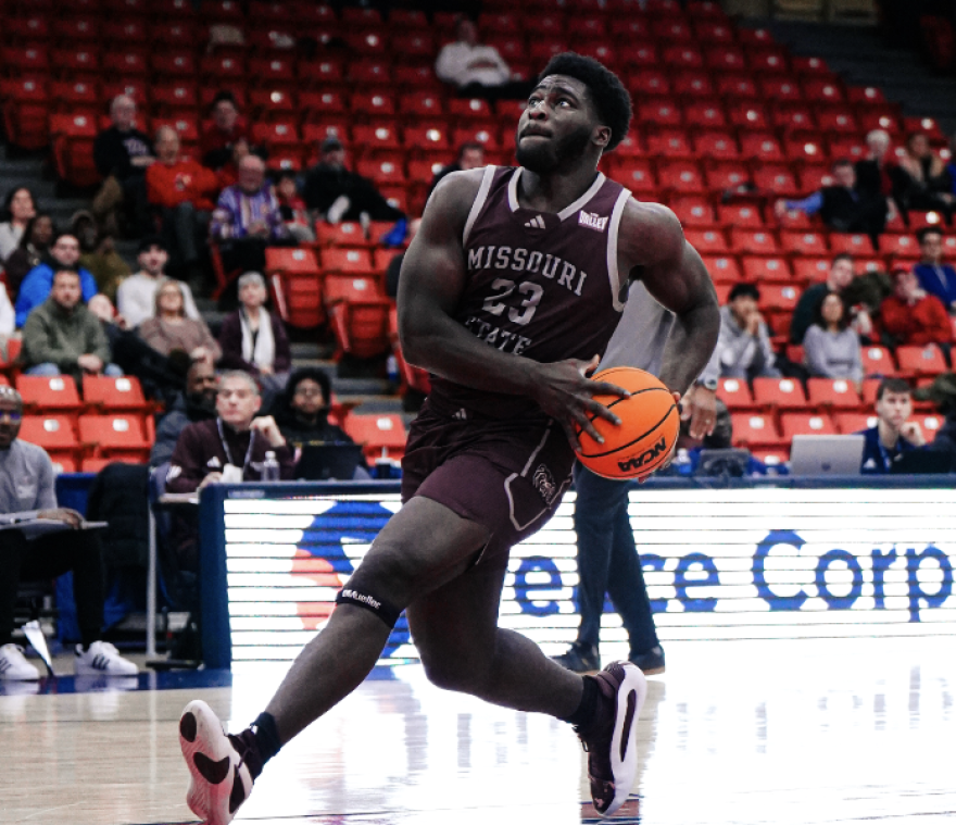 Michael "Big Mike" Osei-Bonsu goes for layup during game last season