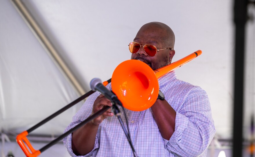 Musician Bryant Mcgee at Ann Arbor Art Fair 2024.