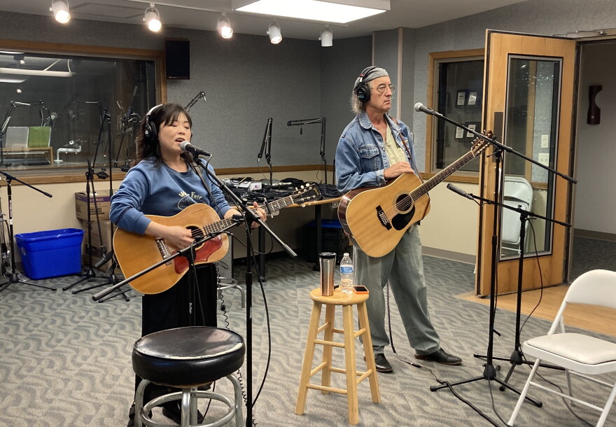 BettySoo and James McMurtry in WYSO's performance studio.